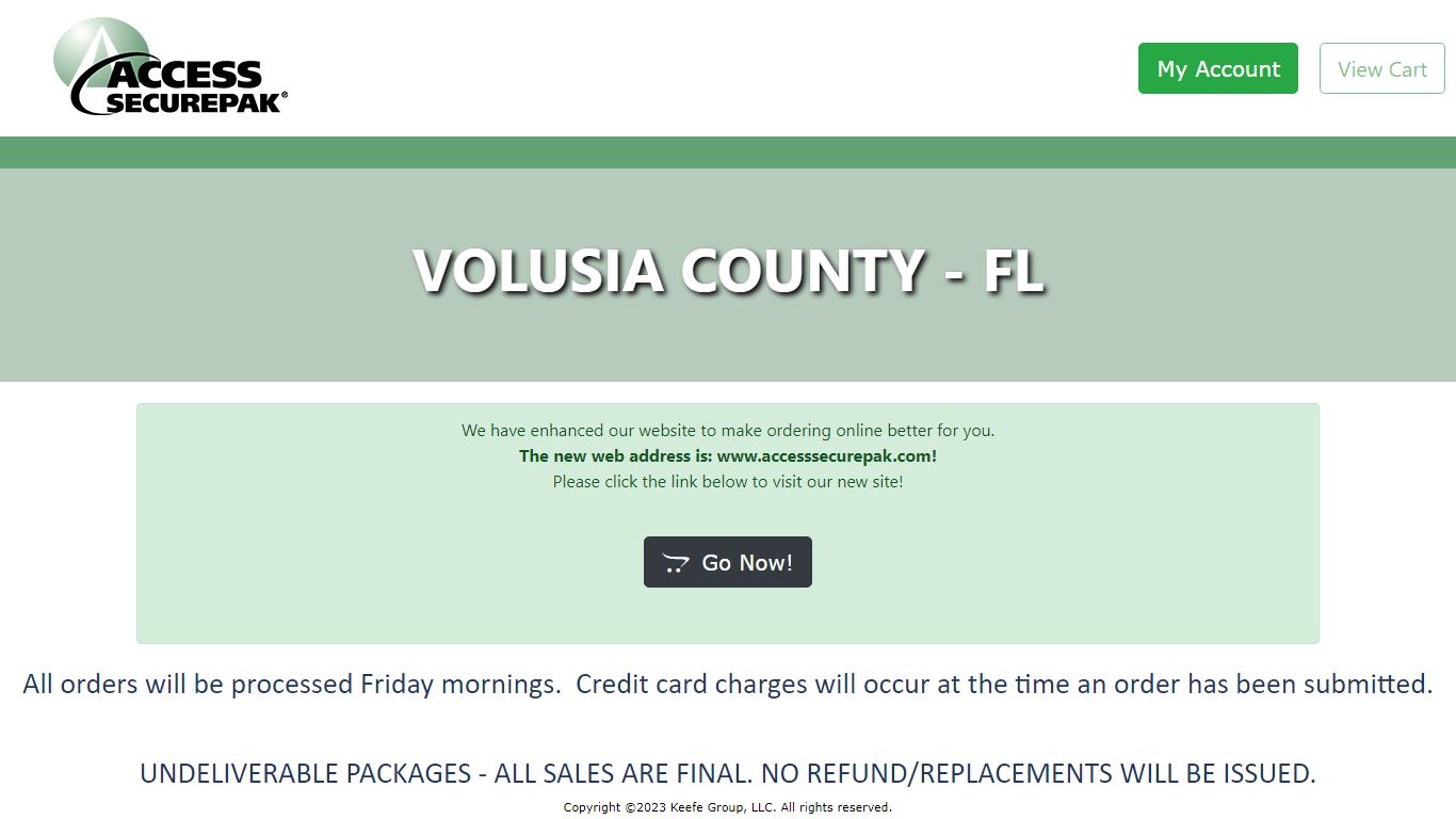 Access Securepak - Volusia County Correctional Facility Package Program ...
